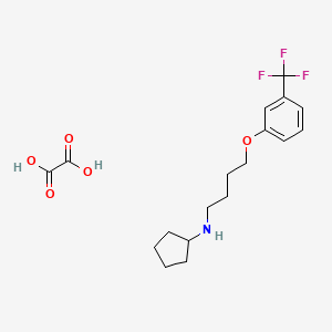 molecular formula C18H24F3NO5 B6079633 oxalic acid;N-[4-[3-(trifluoromethyl)phenoxy]butyl]cyclopentanamine 
