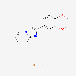 2-(2,3-Dihydrobenzo[b][1,4]dioxin-6-yl)-6-methylimidazo[1,2-a]pyridine hydrobromide