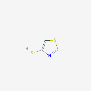 molecular formula C3H3NS2 B060797 4-Thiazolethiol CAS No. 172366-71-1