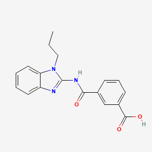 3-[(1-Propylbenzimidazol-2-yl)carbamoyl]benzoic acid