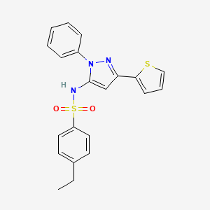 4-Ethyl-N-(1-phenyl-3-(thiophen-2-yl)-1H-pyrazol-5-yl)benzenesulfonamide