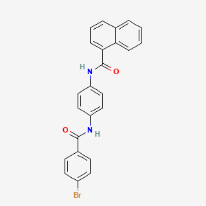 molecular formula C24H17BrN2O2 B6079814 N-[4-[(4-bromobenzoyl)amino]phenyl]naphthalene-1-carboxamide 