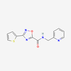 molecular formula C13H10N4O2S B6079866 N-(2-PYRIDYLMETHYL)-3-(2-THIENYL)-1,2,4-OXADIAZOLE-5-CARBOXAMIDE 