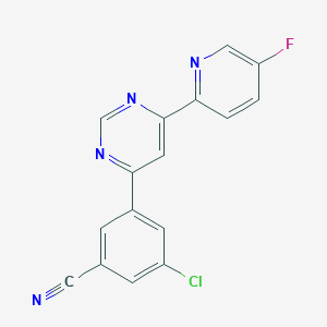 3-Chloro-5-[6-(5-Fluoropyridin-2-Yl)pyrimidin-4-Yl]benzonitrile