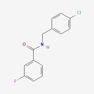 molecular formula C14H11ClINO B6079968 N-[(4-chlorophenyl)methyl]-3-iodobenzamide CAS No. 6185-10-0
