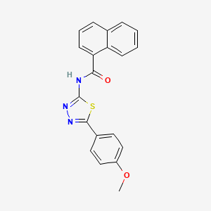molecular formula C20H15N3O2S B6080095 N-[5-(4-methoxyphenyl)-1,3,4-thiadiazol-2-yl]naphthalene-1-carboxamide 