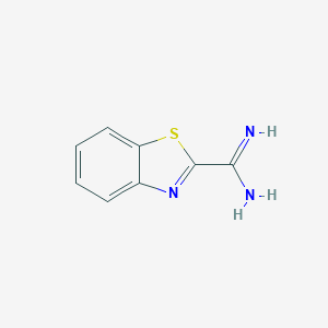 molecular formula C8H7N3S B060801 2-Benzothiazolecarboximidamide CAS No. 195066-20-7