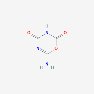 molecular formula C3H3N3O3 B060802 6-Imino-5,6-dihydro-2H-1,3,5-oxadiazine-2,4(3H)-dione CAS No. 188796-01-2