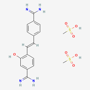 Hydroxystilbamidine bis(methanesulfonate)