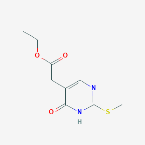 molecular formula C10H14N2O3S B6080212 ethyl 2-(4-methyl-2-methylsulfanyl-6-oxo-1H-pyrimidin-5-yl)acetate 