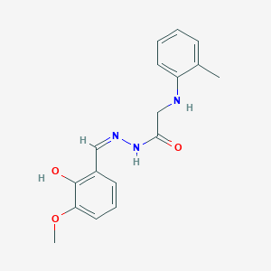 molecular formula C17H19N3O3 B6080218 N'-[(Z)-(2-Hydroxy-3-methoxyphenyl)methylidene]-2-[(2-methylphenyl)amino]acetohydrazide 