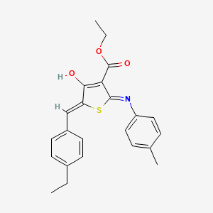 molecular formula C23H23NO3S B6080223 ethyl (5Z)-5-[(4-ethylphenyl)methylidene]-4-hydroxy-2-(4-methylphenyl)iminothiophene-3-carboxylate 