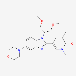 5-[1-(1,3-Dimethoxypropan-2-yl)-5-morpholin-4-yl-benzimidazol-2-yl]-1,3-dimethyl-pyridin-2-one