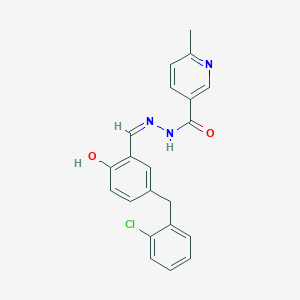 molecular formula C21H18ClN3O2 B6080408 N'-{(Z)-[5-(2-chlorobenzyl)-2-hydroxyphenyl]methylidene}-6-methylpyridine-3-carbohydrazide 