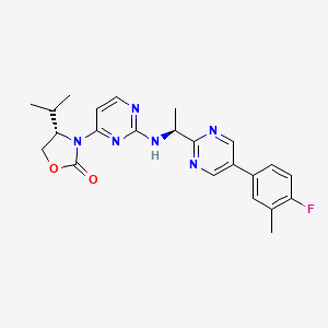 (S)-3-(2-(((S)-1-(5-(4-Fluoro-3-methylphenyl)pyrimidin-2-YL)ethyl)amino)pyrimidin-4-YL)-4-isopropyloxazolidin-2-one