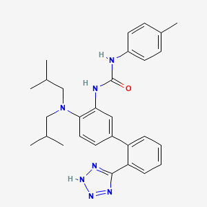 molecular formula C29H35N7O B608059 1-[2-[bis(2-methylpropyl)amino]-5-[2-(2H-tetrazol-5-yl)phenyl]phenyl]-3-(4-methylphenyl)urea CAS No. 1668565-74-9