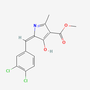 molecular formula C14H11Cl2NO3 B6080788 METHYL (5E)-5-[(3,4-DICHLOROPHENYL)METHYLIDENE]-2-METHYL-4-OXO-4,5-DIHYDRO-1H-PYRROLE-3-CARBOXYLATE 
