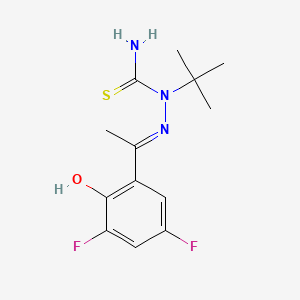 B608081 1-tert-butyl-1-[(E)-1-(3,5-difluoro-2-hydroxyphenyl)ethylideneamino]thiourea CAS No. 218929-99-8