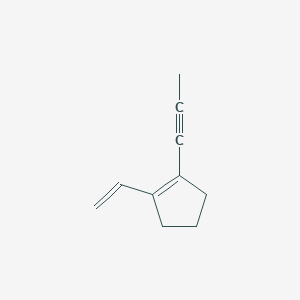 molecular formula C10H12 B060809 Cyclopentene, 1-ethenyl-2-(1-propynyl)-(9CI) CAS No. 176965-25-6