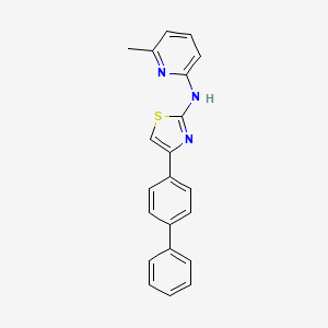molecular formula C21H17N3S B608093 4-([1,1'-biphenyl]-4-yl)-N-(6-methylpyridin-2-yl)thiazol-2-amine CAS No. 1426047-44-0