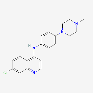 molecular formula C21H22ClN3 B608094 7-氯-N-[4-(4-甲基哌嗪-1-基)苯基]喹啉-4-胺 CAS No. 10024-04-1