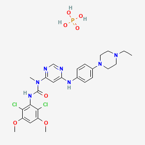 molecular formula C26H34Cl2N7O7P B608101 Infigratinib phosphate CAS No. 1310746-10-1