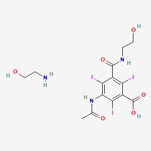 molecular formula C14H18I3N3O6 B608116 Ioxitalamate monoethanolamine CAS No. 29147-39-5