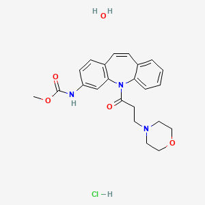 molecular formula C23H28ClN3O5 B6081169 methyl N-[11-(3-morpholin-4-ylpropanoyl)benzo[b][1]benzazepin-2-yl]carbamate;hydrate;hydrochloride 