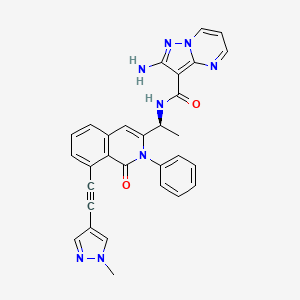 molecular formula C30H24N8O2 B608121 Eganelisib CAS No. 1693758-51-8