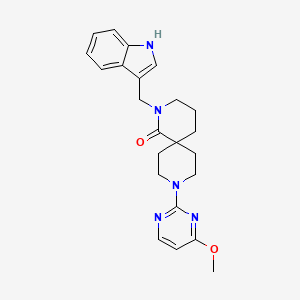 molecular formula C23H27N5O2 B608123 2,9-Diazaspiro[5.5]undecan-1-one, 2-(1H-indol-3-ylMethyl)-9-(4-Methoxy-2-pyriMidinyl)- CAS No. 1373765-19-5