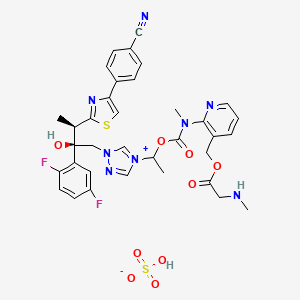 molecular formula C35H36F2N8O9S2 B608130 Isavuconazonium Sulfate CAS No. 946075-13-4