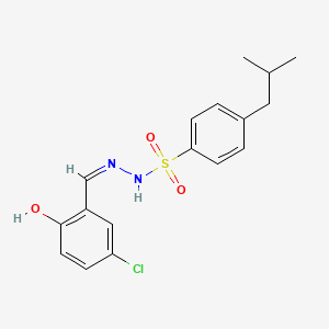 molecular formula C17H19ClN2O3S B6081464 N'-(5-chloro-2-hydroxybenzylidene)-4-isobutylbenzenesulfonohydrazide 
