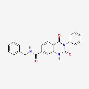 molecular formula C22H17N3O3 B6081575 N-benzyl-2,4-dioxo-3-phenyl-1,2,3,4-tetrahydroquinazoline-7-carboxamide 