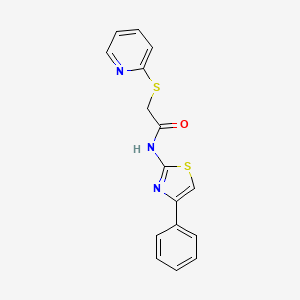 molecular formula C16H13N3OS2 B6081798 N-(4-phenyl-1,3-thiazol-2-yl)-2-(pyridin-2-ylthio)acetamide 
