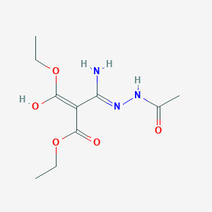 molecular formula C10H17N3O5 B6082087 DIETHYL 2-[(2-ACETYLHYDRAZINO)(AMINO)METHYLENE]MALONATE 