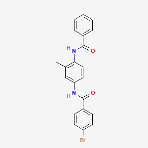 molecular formula C21H17BrN2O2 B6082283 N-(4-benzamido-3-methylphenyl)-4-bromobenzamide 