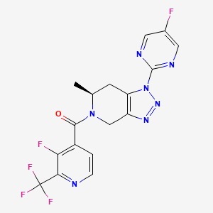 molecular formula C17H12F5N7O B608236 Zanvipixant CAS No. 2166558-11-6