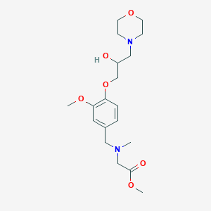 molecular formula C19H30N2O6 B6082694 Methyl 2-[[4-(2-hydroxy-3-morpholin-4-ylpropoxy)-3-methoxyphenyl]methyl-methylamino]acetate 