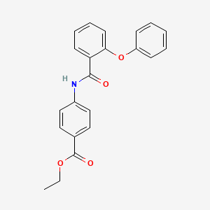 molecular formula C22H19NO4 B6082748 ETHYL 4-(2-PHENOXYBENZAMIDO)BENZOATE 