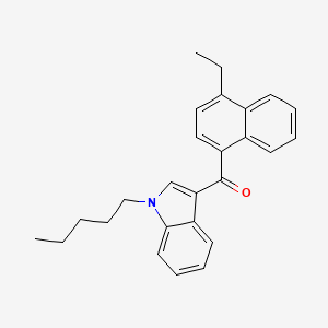 molecular formula C27H29NO B608277 4-Ethylnaphthalen-1-yl-(1-pentylindol-3-yl)methanone CAS No. 824960-02-3