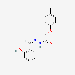 molecular formula C17H18N2O3 B6082873 N-[(Z)-(2-hydroxy-4-methylphenyl)methylideneamino]-2-(4-methylphenoxy)acetamide 