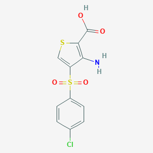 3-Amino-4-[(4-chlorophenyl)sulphonyl]thiophene-2-carboxylic acid