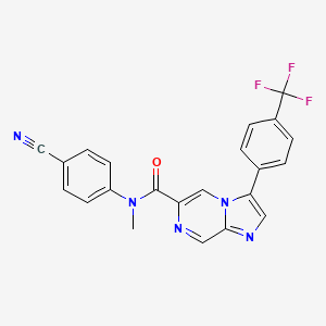 N-(4-cyanophenyl)-N-methyl-3-(4-(trifluoromethyl)phenyl)imidazo[1,2-a]pyrazine-6-carboxamide