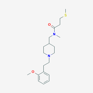 molecular formula C20H32N2O2S B6083111 N-({1-[2-(2-methoxyphenyl)ethyl]-4-piperidinyl}methyl)-N-methyl-3-(methylthio)propanamide 