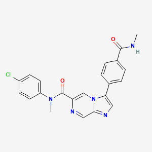 N-(4-chlorophenyl)-N-methyl-3-[4-(methylcarbamoyl)phenyl]imidazo[1,2-a]pyrazine-6-carboxamide