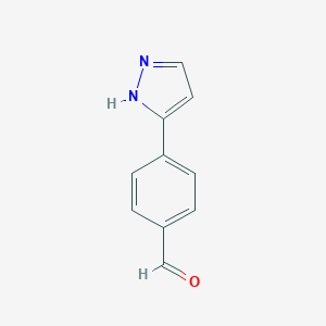 molecular formula C10H8N2O B060833 4-(1H-Pyrazol-3-YL)benzaldehyde CAS No. 179057-29-5