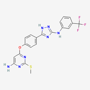 molecular formula C20H16F3N7OS B608331 KG5 CAS No. 877874-85-6