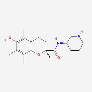 (2S)-3,4-Dihydro-6-hydroxy-2,5,7,8-tetramethyl-N-(3R)-3-piperidinyl-2H-1-benzopyran-2-carboxamide