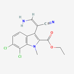 Ethyl 3-[(E)-2-Amino-1-Cyanoethenyl]-6,7-Dichloro-1-Methyl-1h-Indole-2-Carboxylate