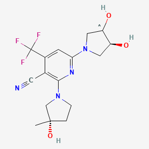 molecular formula C16H19F3N4O3 B608337 CID 156588593 CAS No. 2135304-43-5